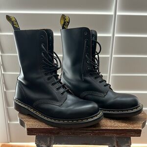 Dr. Martens Black Leather Men's Boots